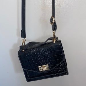 PLT black snake leather purse
